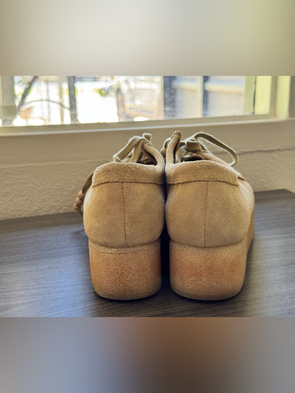 Clarks Originals Beige Suede Wallabee-Shoes Size 8 - Picture 4 of 7
